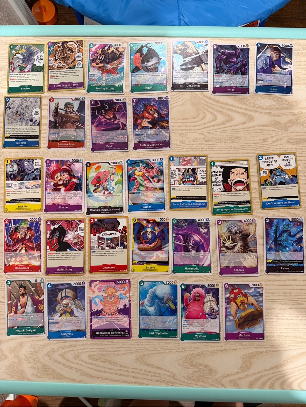 Lot of 31 One Piece Trading Cards Game, One Piece TCG - Includes 11 Foil Cards
